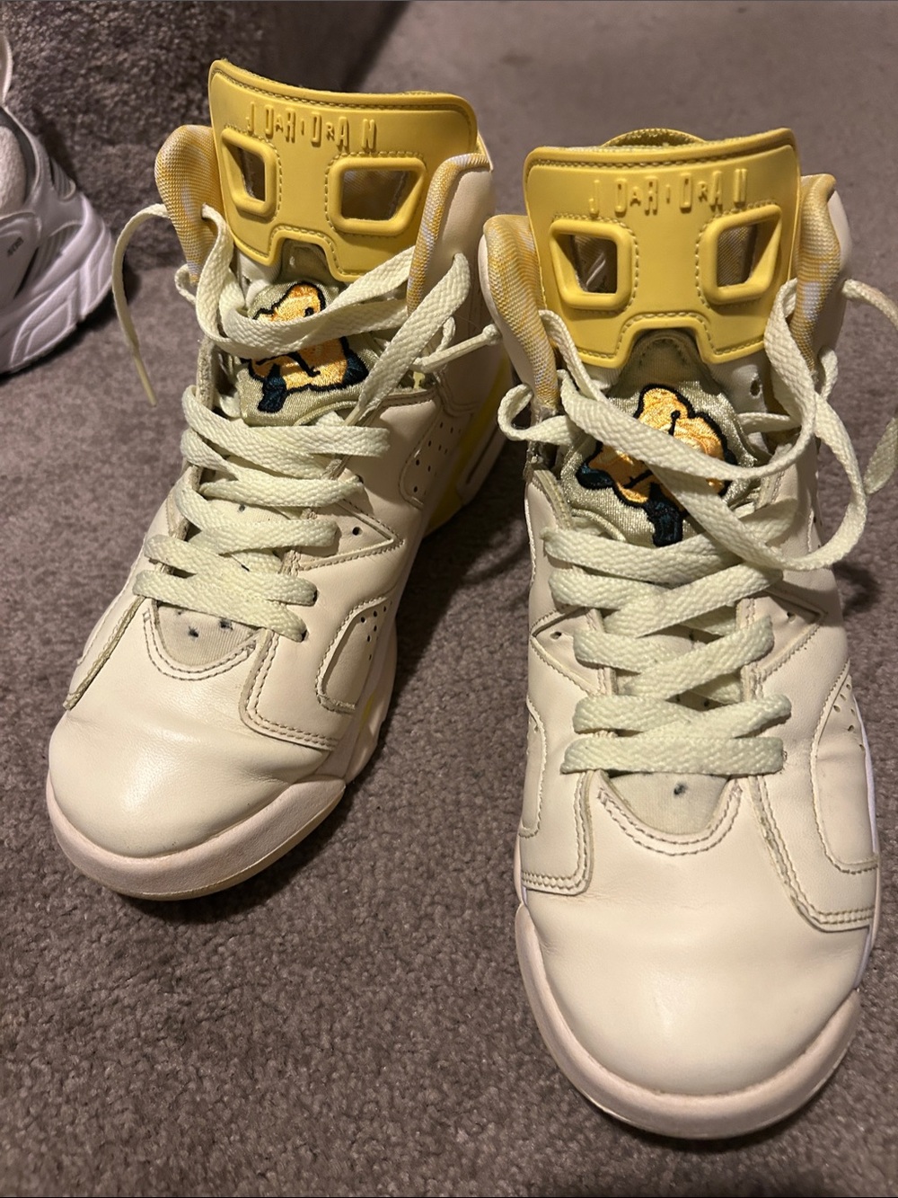 Jordan Kids Sneakers Trio — Olive Green, Yellow & Navy Accents